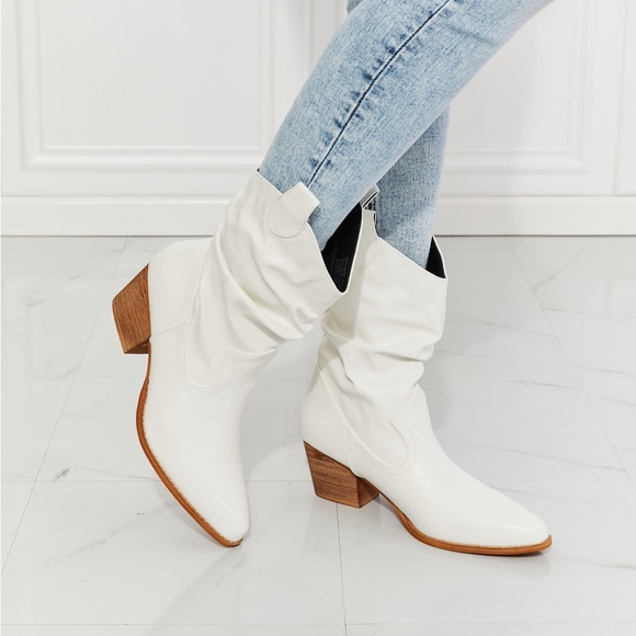 White & Tan Boho Southern Cowgirl Boots - Picture 4 of 5